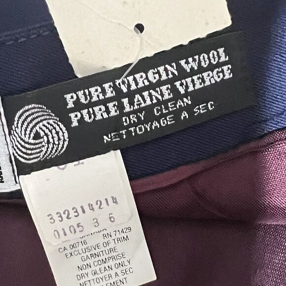 NWT VTG Mr Jaxx Virgin Wool Blue Skirt Canada Academia Secretary Preppy Nautical - Picture 8 of 11